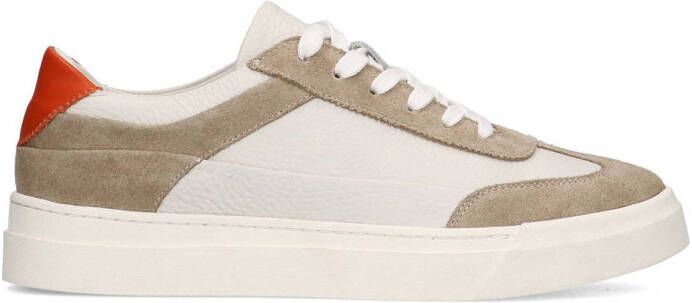 Sacha Heren Beige sneakers met suède details