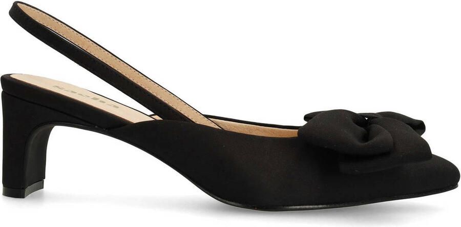 Sacha Dames Zwarte slingback pumps met strik