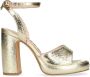 Sacha Dames Goudkleurige platform sandalen met hak - Thumbnail 1