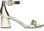 Sacha Dames Gouden metallic sandalen met blokhak - Thumbnail 1