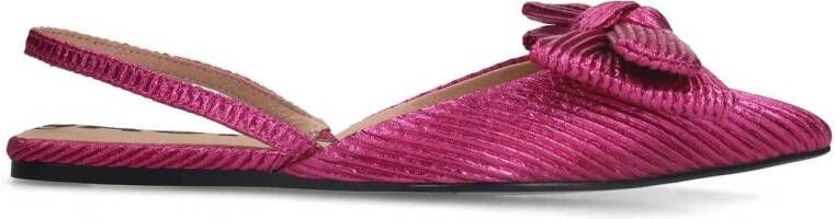 Sacha Dames Roze metallic slingbacks met strik