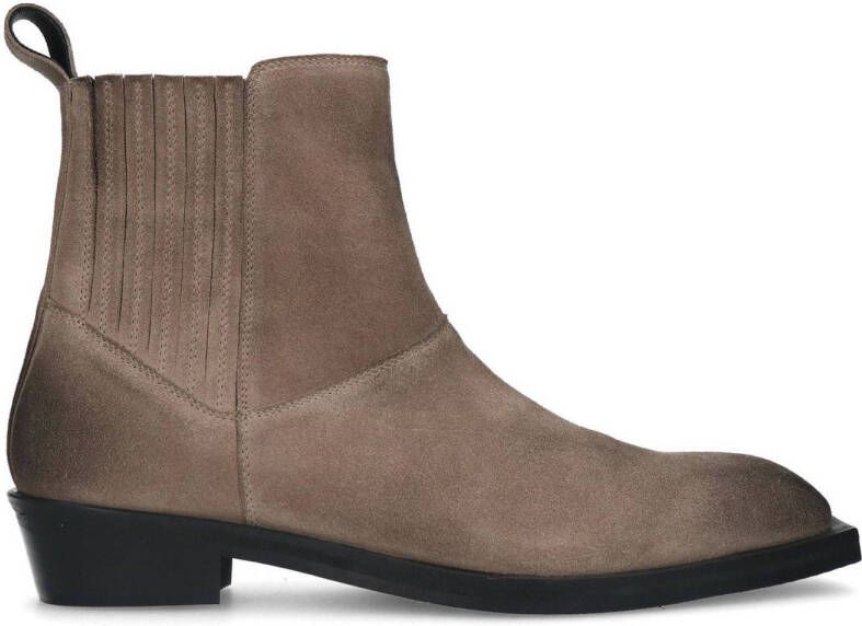 Sacha suède enkelboots taupe