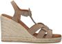 Sacha Dames Beige suède sleehak sandalen - Thumbnail 1