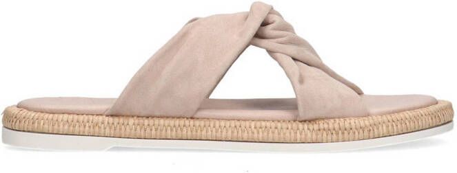 Sacha Dames Beige suède slippers