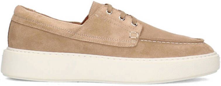 Sacha suède veterschoenen beige