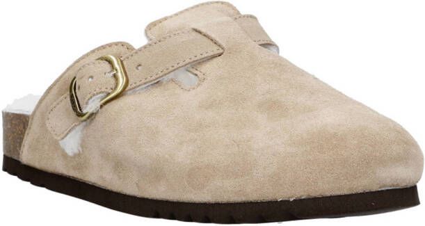 Scholl suède clogs beige