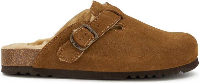 Scholl FAE NEW F Suede SA Womens Taupe FALSO Clogs Taupe