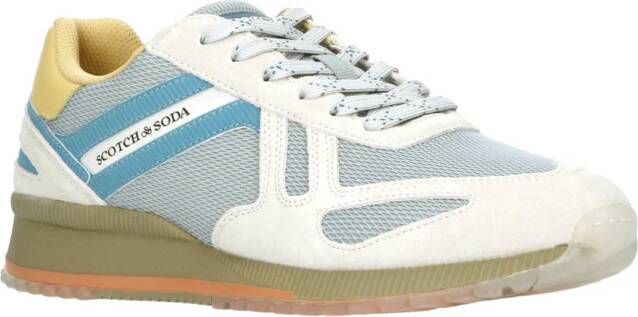 Scotch & Soda suède sneakers grijs blauw