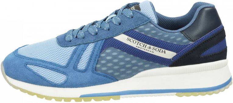 Scotch & Soda Vivex suède sneakers blauw