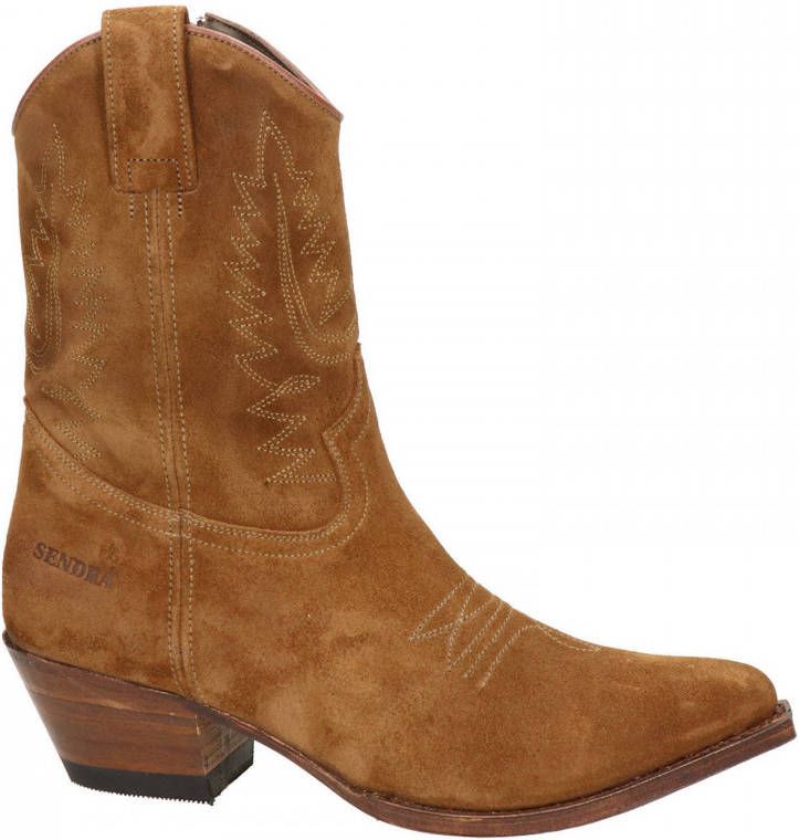 Sendra suède cowboylaarzen cognac