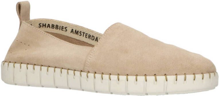 Shabbies Amsterdam leren espadrilles beige