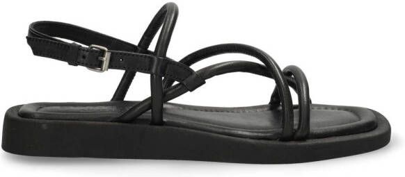 Shabbies Amsterdam leren sandalen zwart