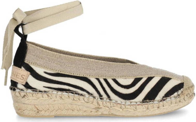 Shabbies Amsterdam Palma Kimono espadrilles zwart wit