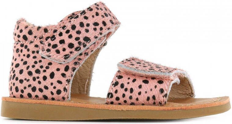 Shoesme CS22S010-B leren sandalen met dierenprint roze Meisjes Leer Dierenprint 30