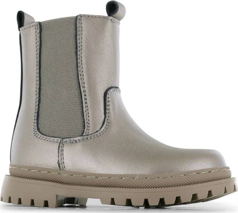 Shoesme leren chelsea boots champagne goud