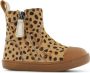 Shoesme leren enkelboots met ponyhaar cognac zwart - Thumbnail 1