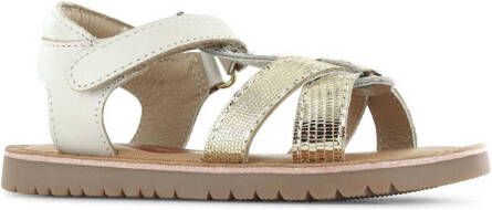 Shoesme leren sandalen beige goud