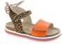 Shoesme leren sandalen bruin oranje Meisjes Leer Dierenprint 26 - Thumbnail 2