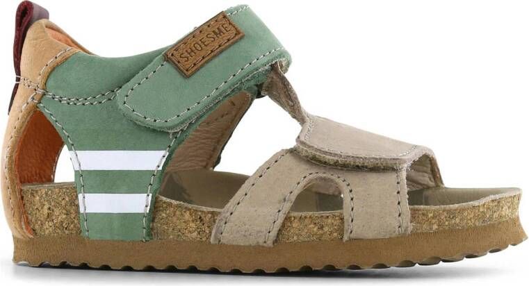 Shoesme leren sandalen groen grijs