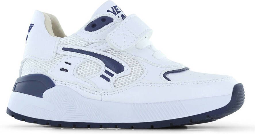 Shoesme Sneakers Jongens White Dark Blue Leer