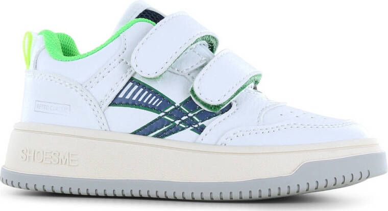 Shoesme leren sneakers wit groen