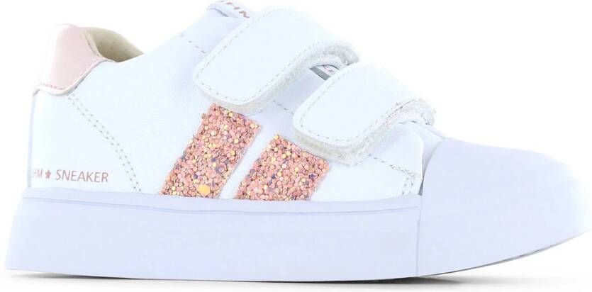 Shoesme Glitter Sneakers wit Leer Dames