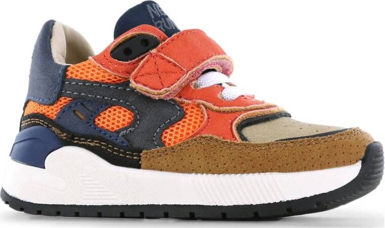 Shoesme sneaker blauw oranje Jongens Imitatieleer Meerkleurig 22 Sneakers