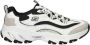 Skechers Arch Fit D'Lites chunky sneakers wit zwart - Thumbnail 1