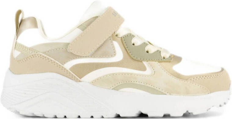 Skechers Uno Lite Metallic Burst Klittenband Beige
