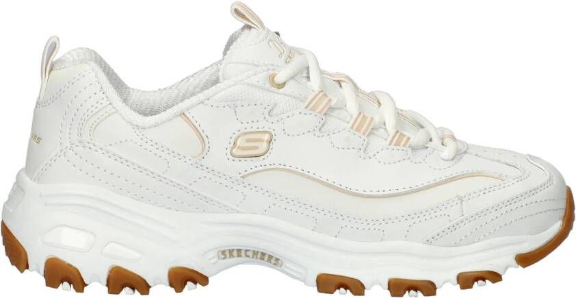 Skechers D'Lites Good N chunky leren sneakers wit