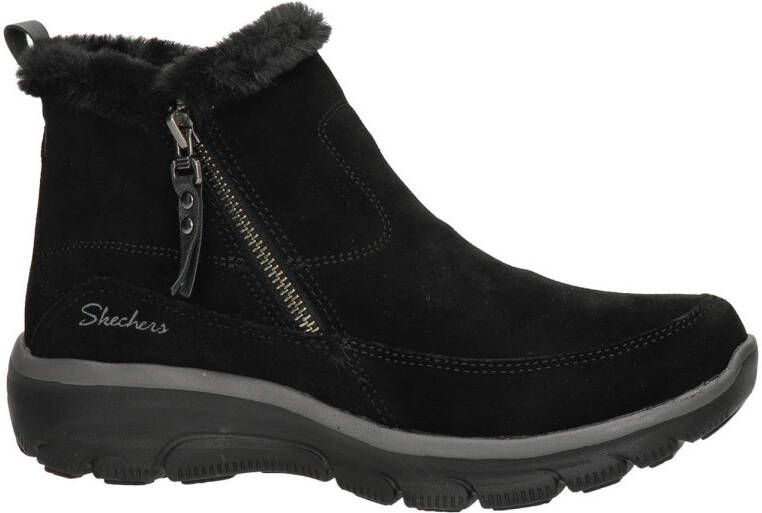 Skechers art 167862 BLK easy going cool zip enkel rits ZWART