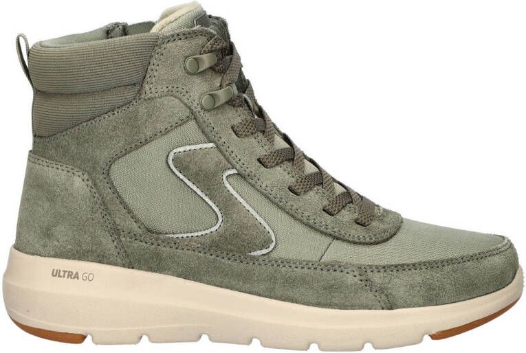 Skechers Glacial Ultra Wanderlust Dames Laarzen Olijfgroen