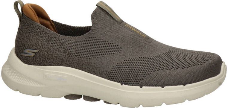 Skechers Go Walk instappers taupe Textiel Heren