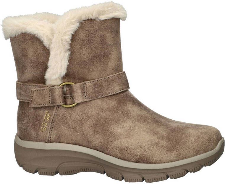 Skechers Hands-Free Slip-Ins Easy Going gevoerde enkelboots taupe