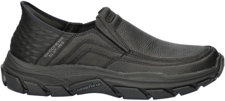 Skechers Hands Free Slip-Ins Respected leren instappers zwart