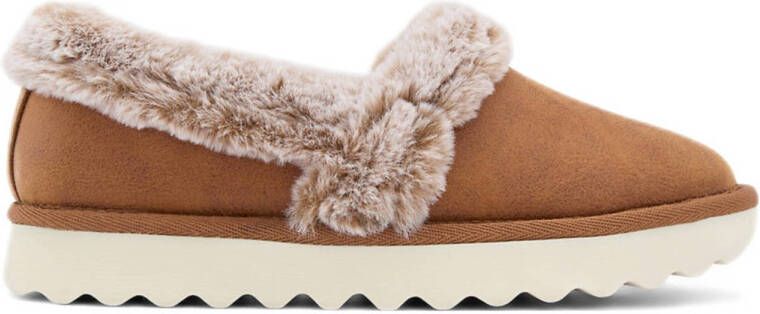 Skechers Cozy Up Pantoffels taupe Suede Dames