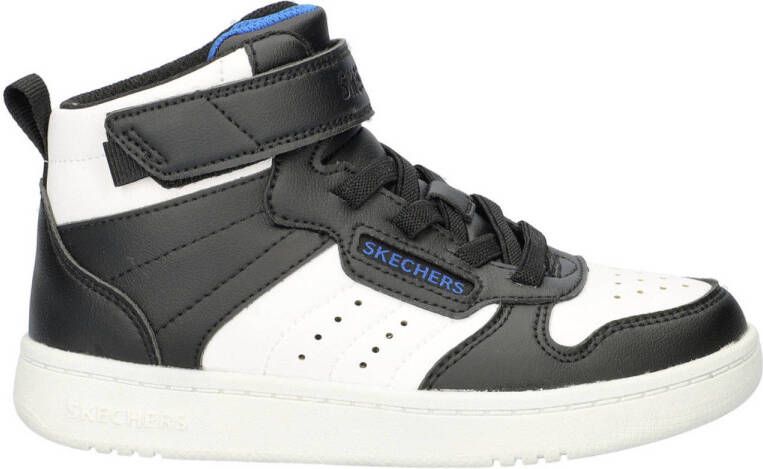 Skechers Quick Street jongens hoge sneaker Zwart wit