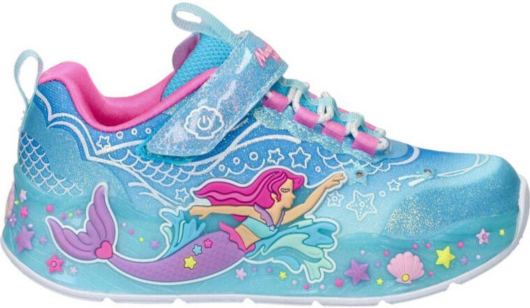 Skechers S Lights Mermaid Dreams sneakers met lichtjes blauw