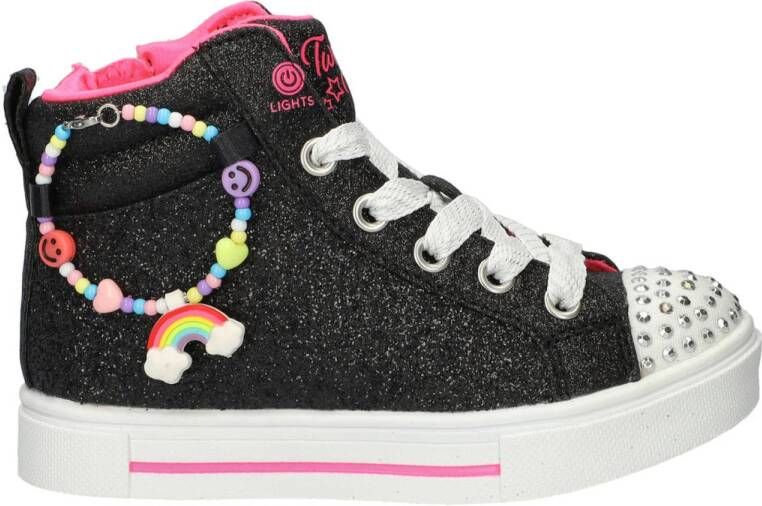 Skechers S-Lights Twinkle Charms Bestie sneakers met lichtjes zwart