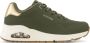 Skechers Uno Shimmer Away dames sneakers groen Extra comfort Memory Foam - Thumbnail 1