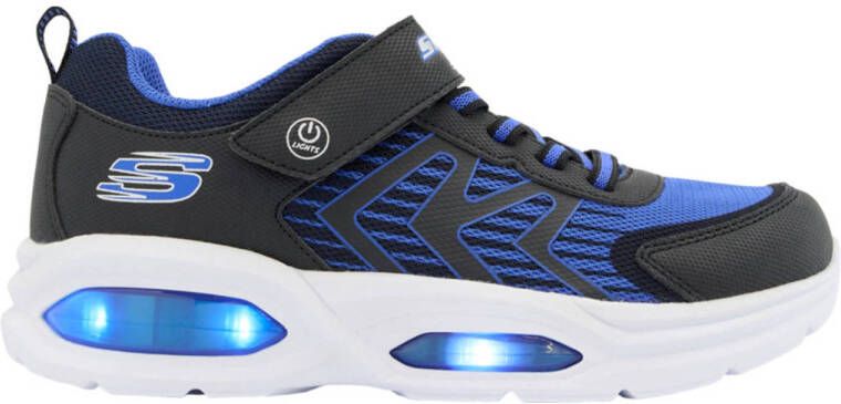 Skechers Blauwe sneaker lichtjes DOUBLE ACE