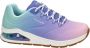 Skechers Street uno 2 sneakers blauw roze - Thumbnail 1