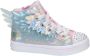 Skechers Twinkle Toes hoge sneakers met lichtjes zilver Meisjes Imitatieleer 27 - Thumbnail 1