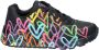 Skechers Uno Lite sneakers zwart multi Meisjes Imitatieleer 30 - Thumbnail 1