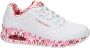 Skechers Uno Loving Me sneakers wit rood roze - Thumbnail 1