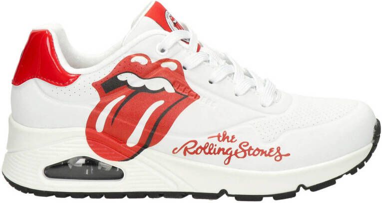 Skechers Uno Mar Rollingstones sneakers wit rood