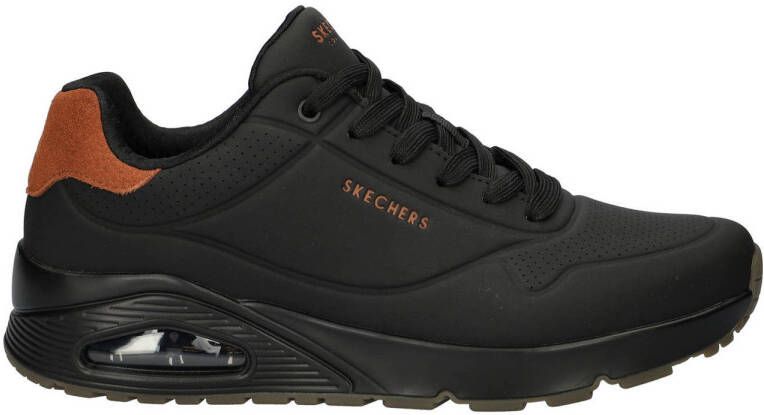 Skechers Uno sneakers zwart camel