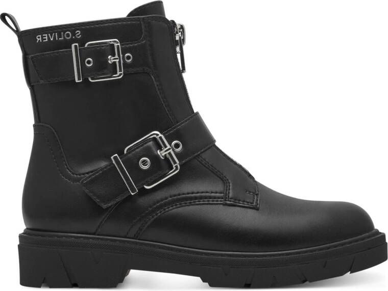 S.Oliver Biker boots zwart Synthetisch