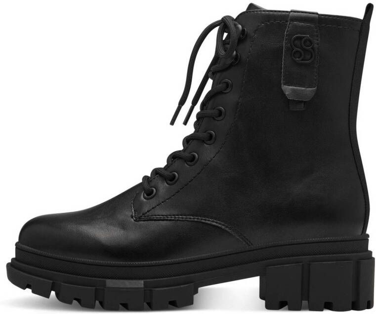 s.Oliver Jinny chunky veterboots zwart