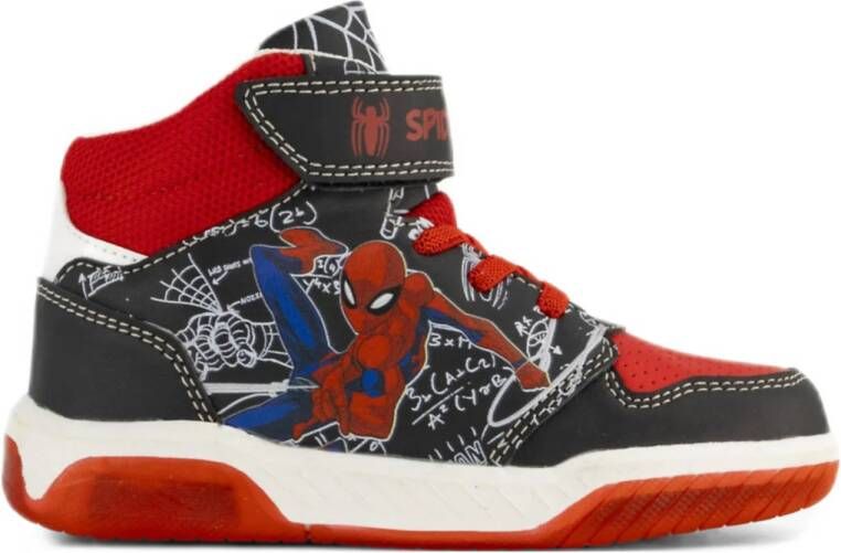 Spiderman sneakers rood zwart